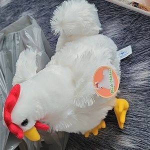 Hugfun 12 in. Plush Chicken White